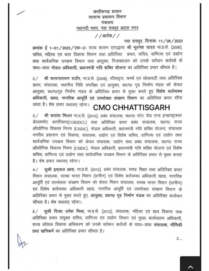 आईएएस अधिकारियो के प्रभार में फेरबदल, इन्हे मिली अतिरिक्त ज़िम्मेदारी देखिए Console Corptech